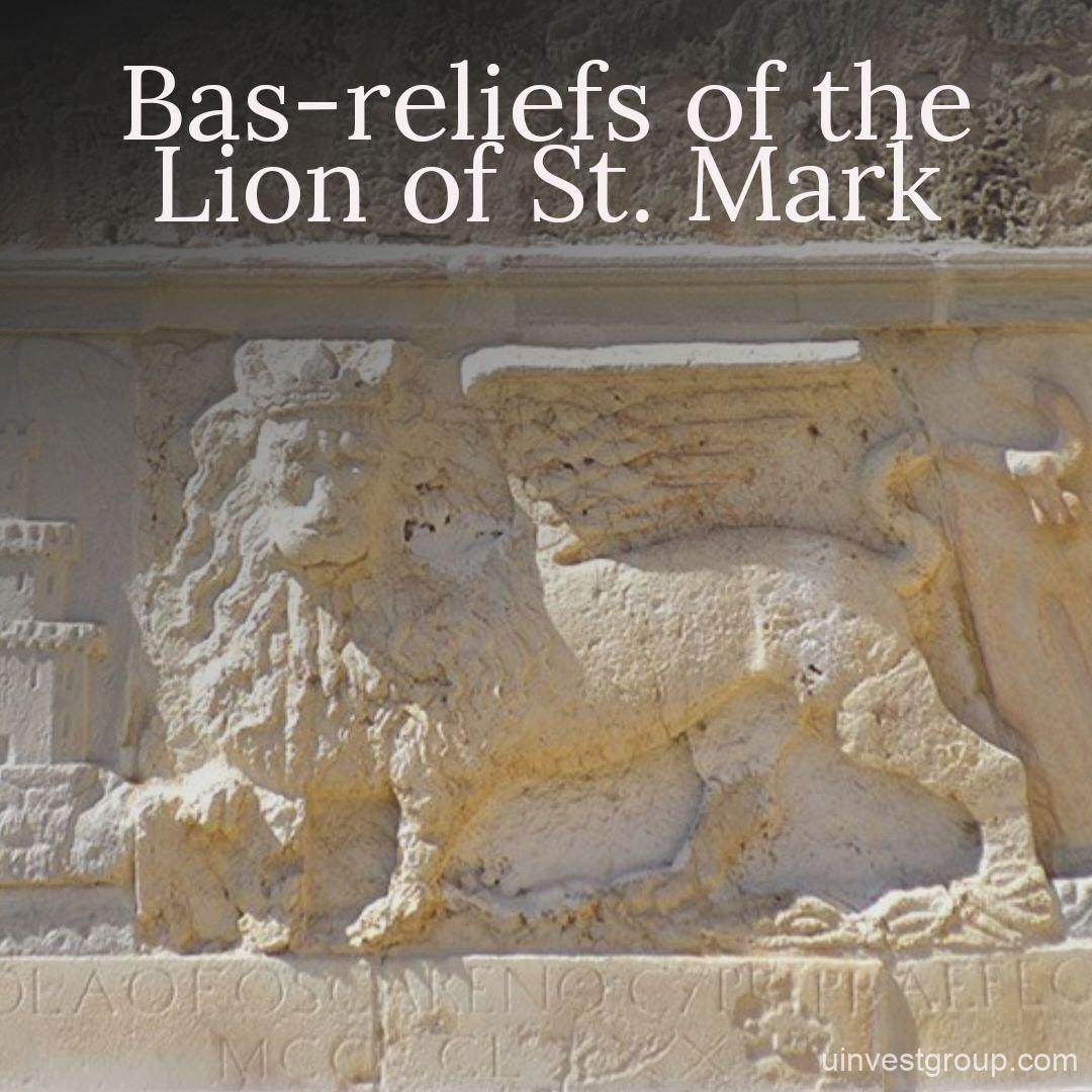 Reliefs of the Lion of St. Mark: symbols of strength and wisdom