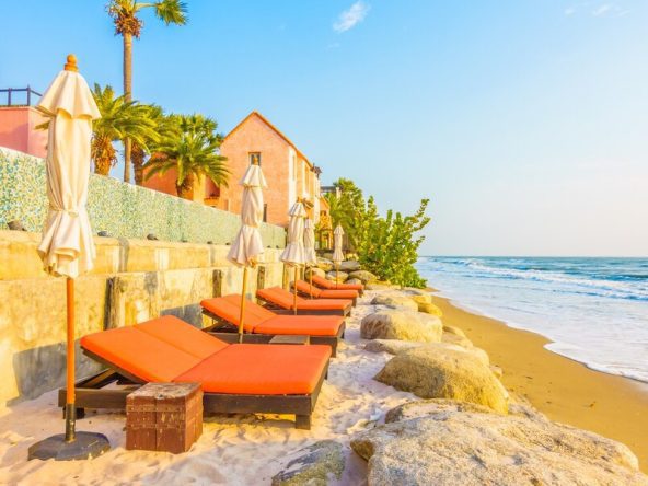 beach beautiful sunset chair nature 1203 5628