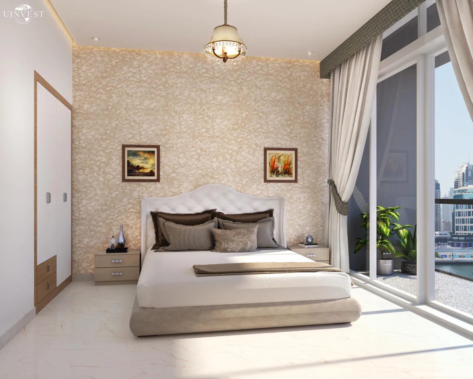 1BR Bedroom v1b9 scaled