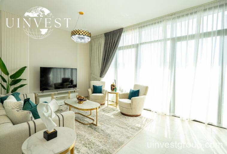 Exterior view of Eleganz by Danube – modern residential tower in JVC Dubai