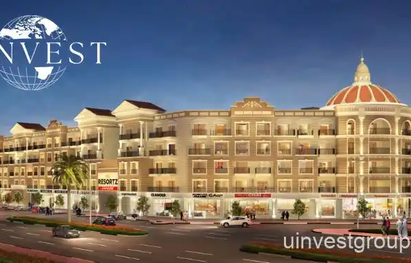 Family-friendly children’s play area with shaded playground and splash pad within the Resortz community.