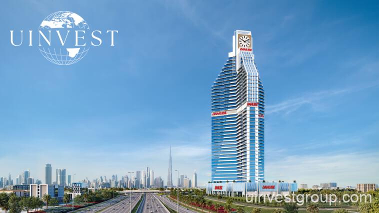 Timez by Danube in Dubai – Twin-tower convertible apartments with modern amenities and Golden Visa eligibility in Dubai Silicon Oasis