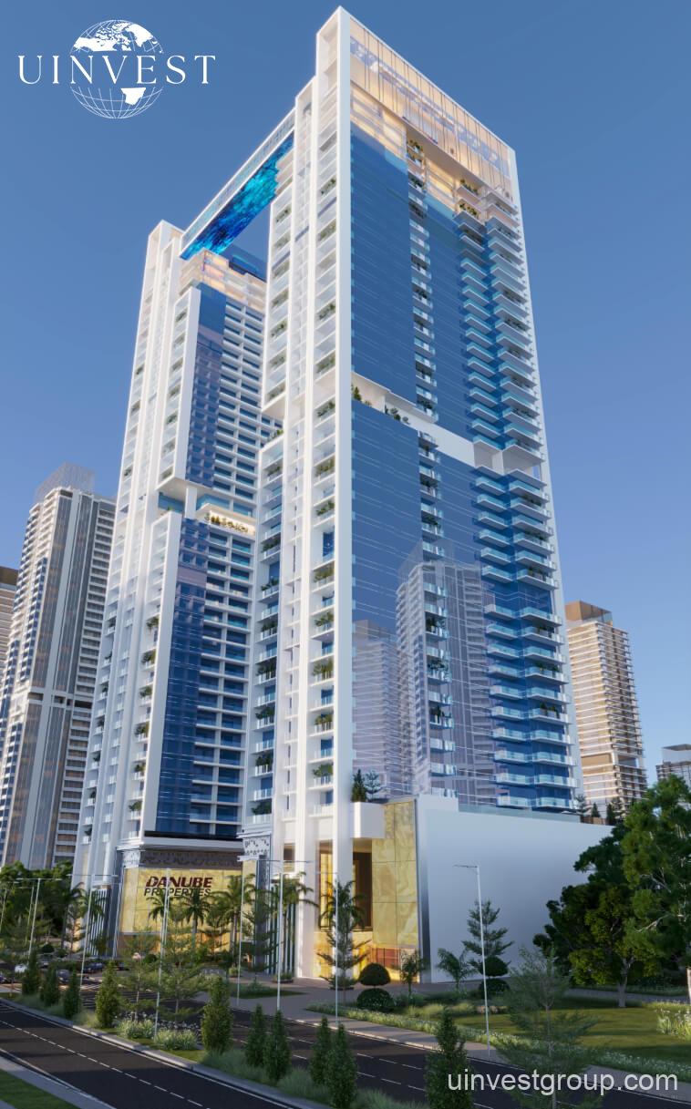 Viewz by Danube in Dubai – Aston Martin-designed twin towers with sky villas, private pools, and luxury apartments in Jumeirah Lake Towers