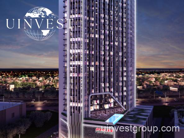Bayz_by_Danube_modern_high-rise residential_tower_in_Business_Bay_Dubai,_featuring_contemporary_architecture_panoramic_windows_and_canal_side_views.