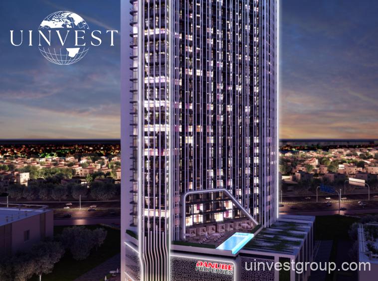 Bayz_by_Danube_modern_high-rise residential_tower_in_Business_Bay_Dubai,_featuring_contemporary_architecture_panoramic_windows_and_canal_side_views.