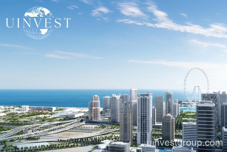 “Exterior view of Diamondz by Danube, a luxury residential tower in Jumeirah Lake Towers, Dubai.”