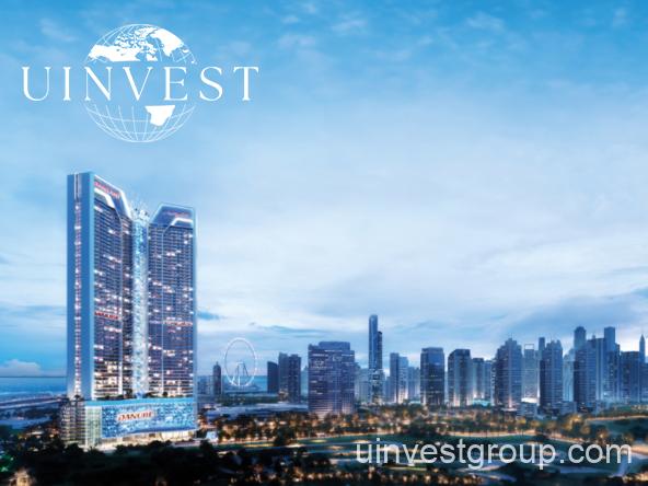 “Exterior view of Diamondz by Danube, a luxury residential tower in Jumeirah Lake Towers, Dubai.”