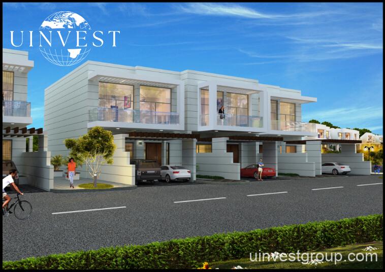 Modern townhouse community at Dreamz by Danube in Al Furjan, Dubai, featuring stylish three- and four-bedroom homes with landscaped gardens, contemporary architecture, and spacious living areas.