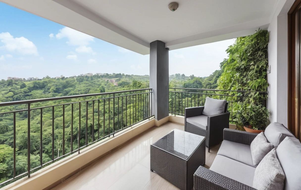 Welcoming 4-bed with balcony overlooking greenery