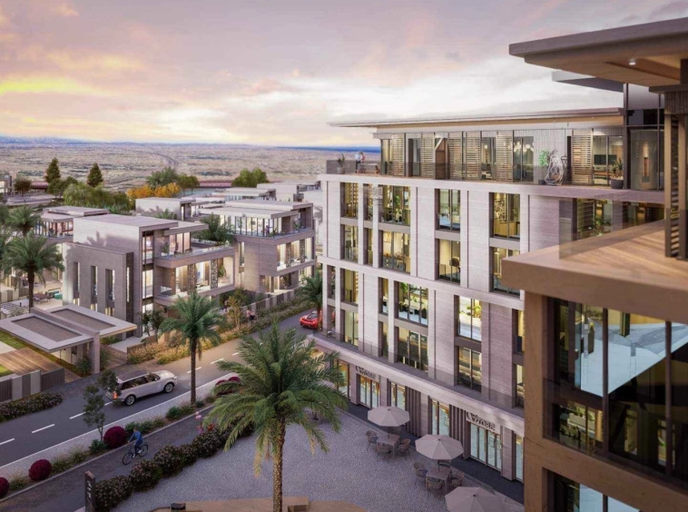Balcony view over Sarooj Oasis Apartments, Sultan Haitham City