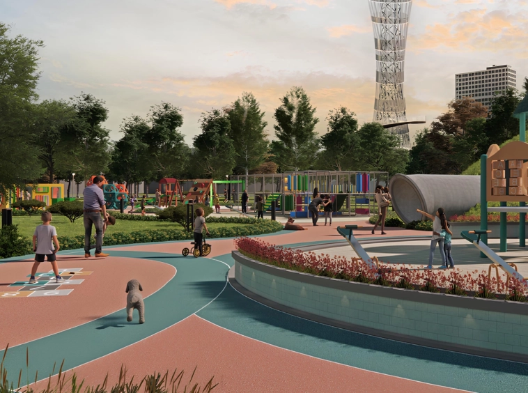 Children's playground at Sarooj Oasis, Sultan Haitham City