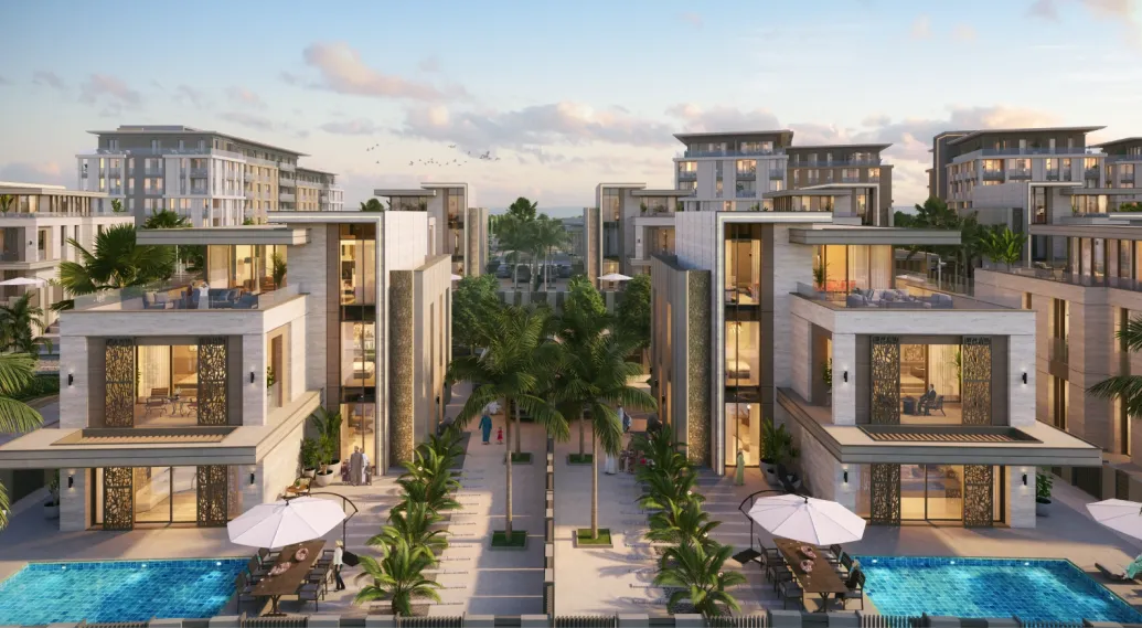 Villas with private pools at Sarooj Oasis Villas, Sultan Haitham City