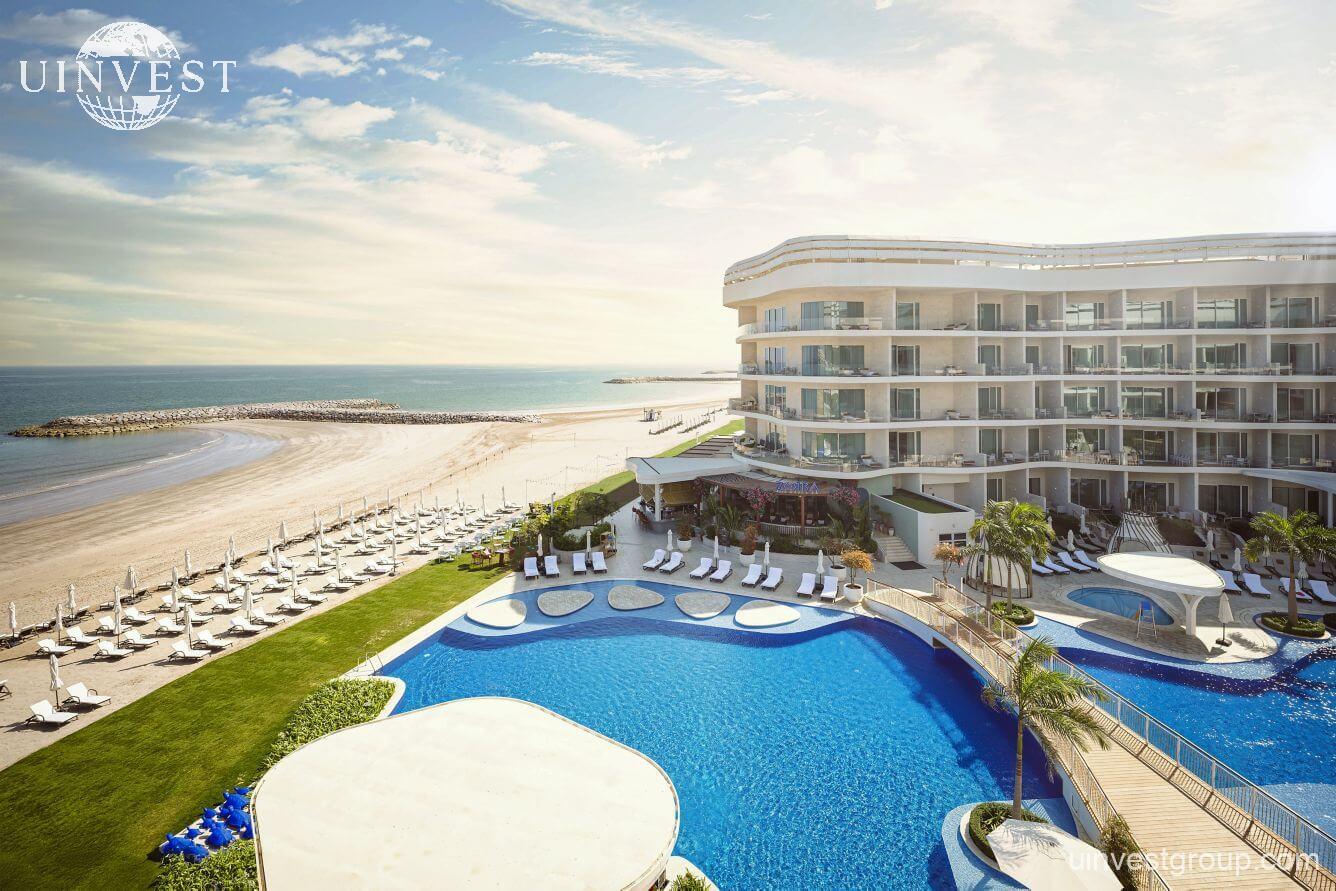 The St. Regis Al Mouj Muscat Resort hotel exterior facade