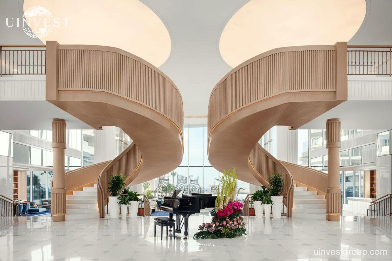 Grand lobby of The St. Regis Al Mouj Muscat Resort