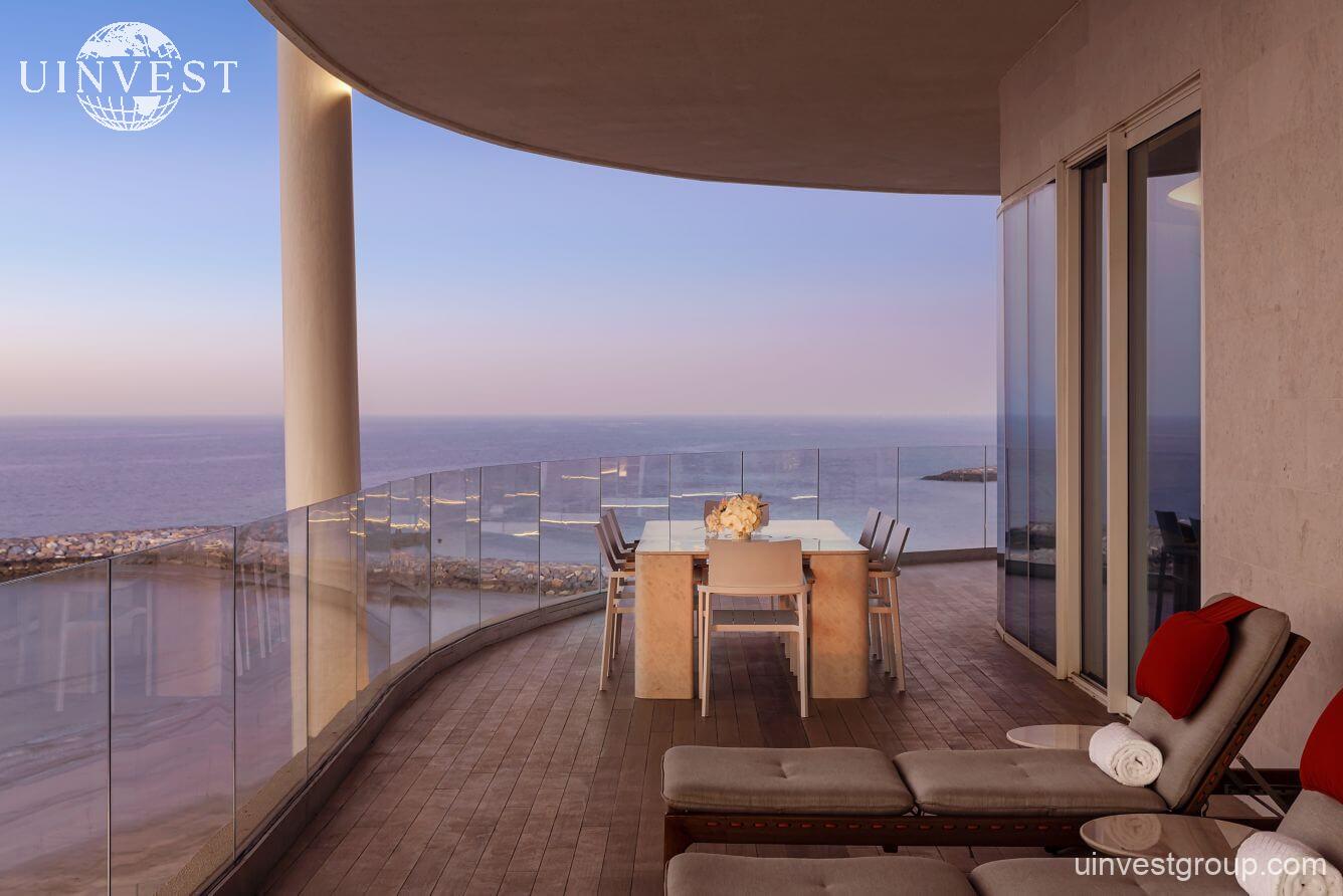 Presidential Suite private deck with sea views at The St. Regis Al Mouj Muscat Resort