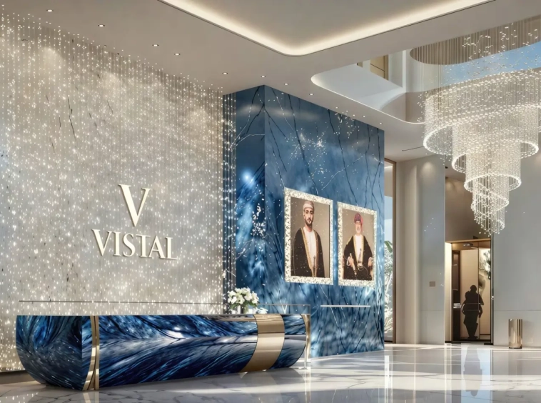 Branded lobby at Vistal By Victoria Swarovski, Al Mouj