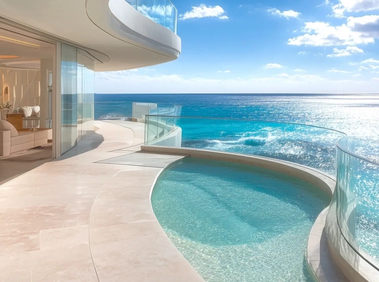 Private infinity pool at Vistal By Victoria Swarovski, Al Mouj