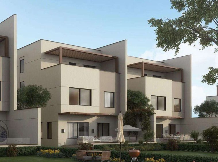 Quatro villas at Jood with private gardens, terraces and timber pergolas.