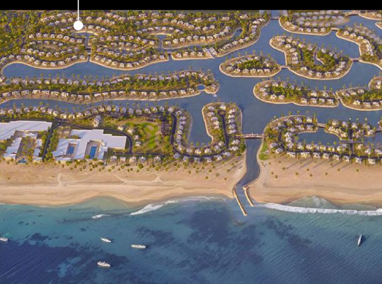 Lubana Island Hawana Salalah Oman - lagoon masterplan aerial