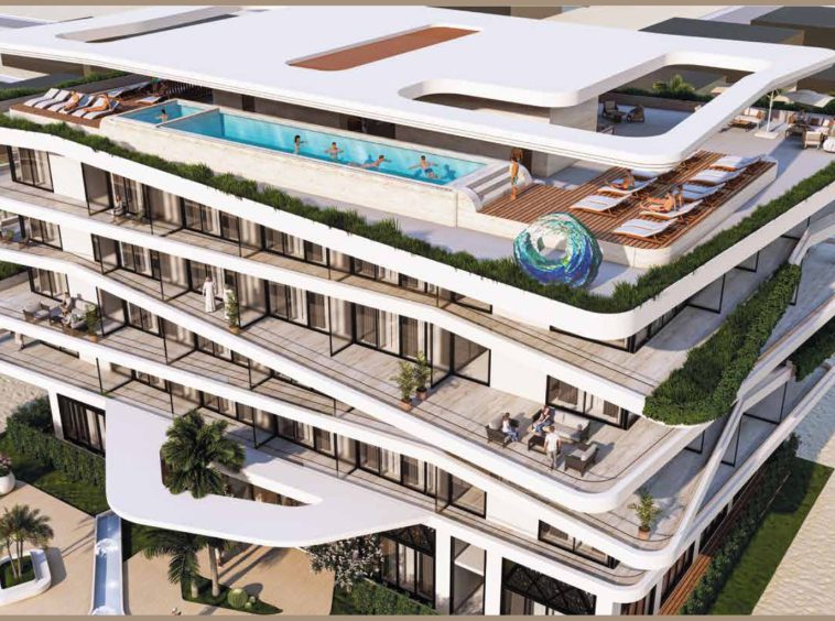 The Sea Front Residences - rooftop infinity pool aerial
