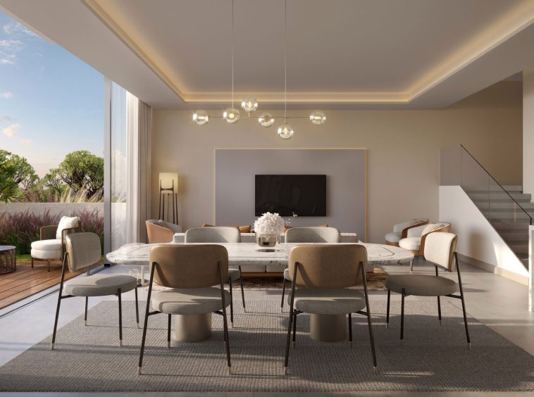 Amour Sans Détour at AIDA Oman: villa living and dining area (render)