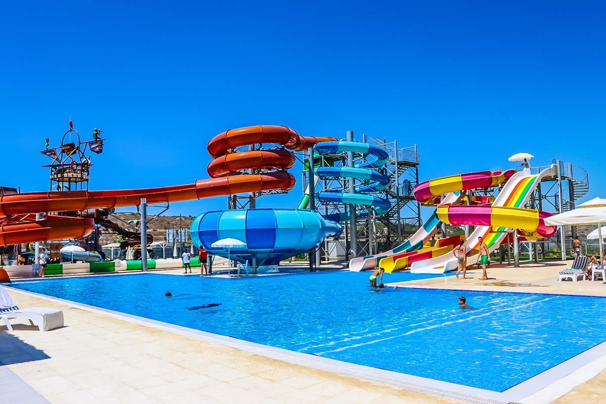 Caesar Blue water park slides and pool
