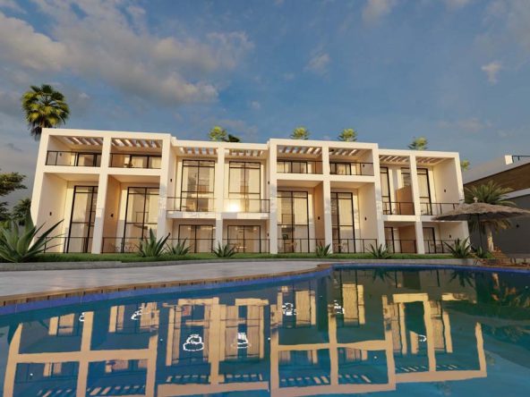 Render of Caesar Breeze villas with a swimming pool