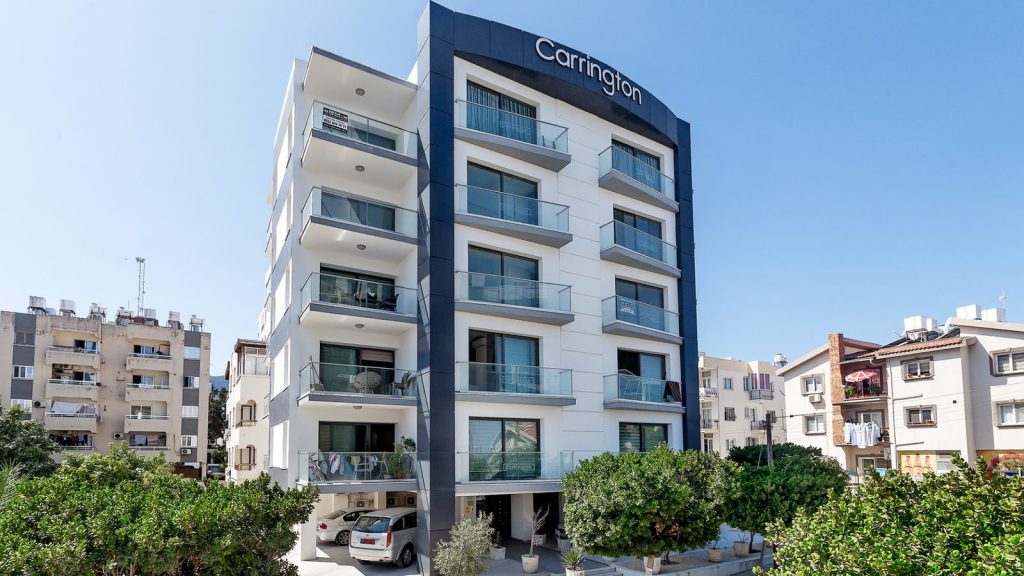 Carrington 11 Kyrenia apartment building seen from the street in the city centre