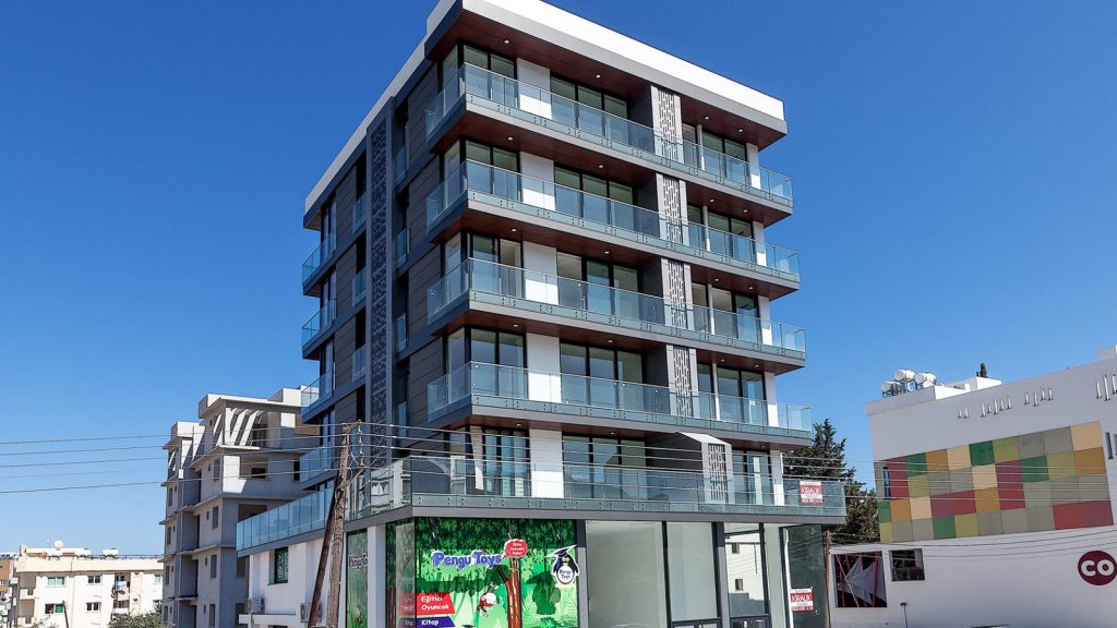 Carrington 44 Kyrenia apartment building with glazed balconies, central Kyrenia