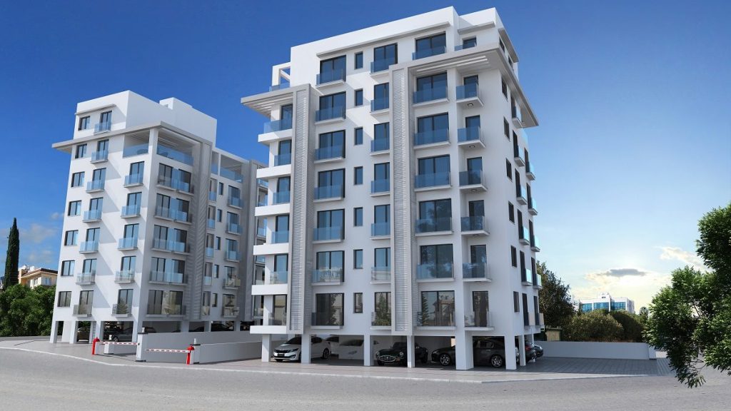 Elite Residence Kyrenia render of two seven-storey apartment blocks