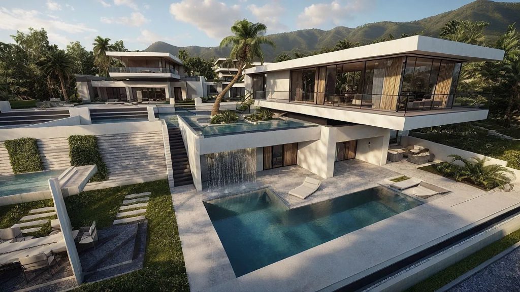 Edremit Villas Esentepe villa with private infinity pool render