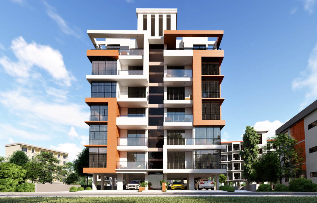 رندر نمای بیرونی ساختمان آپارتمانی Isatis 5 Famagusta