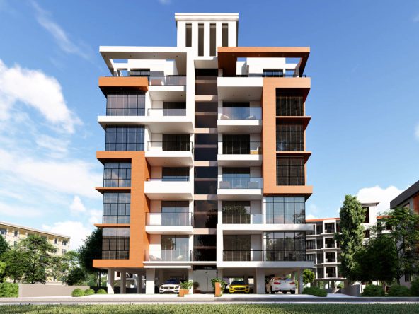 رندر نمای بیرونی ساختمان آپارتمانی Isatis 5 Famagusta
