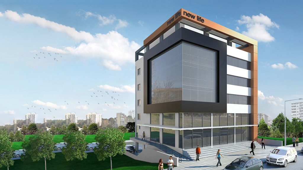 New Life Famagusta building facade, NorthernLAND project, Northern Cyprus